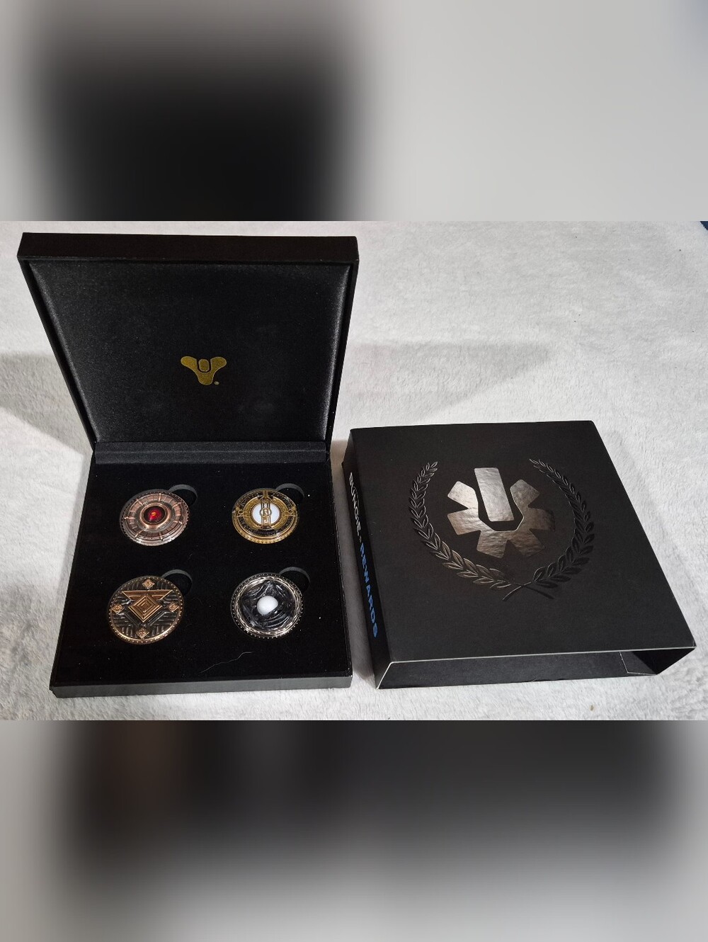 Bungie Rewards Destiny 2 Shadowkeep Challenge Coins 4-Coin Set Box Slipcover
